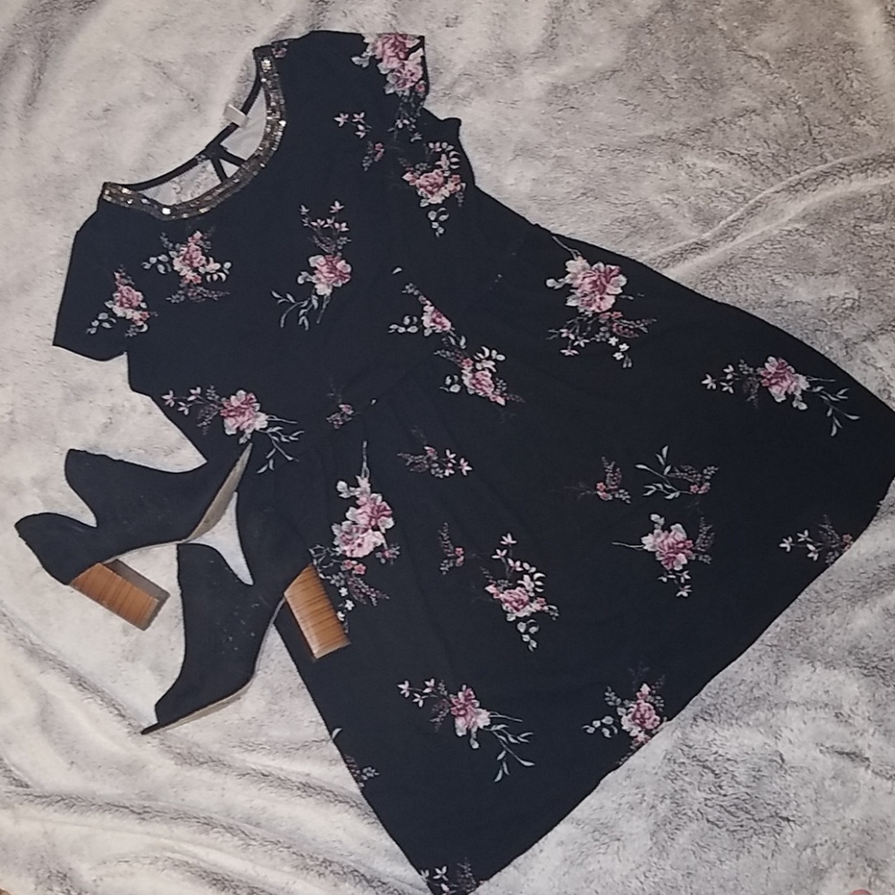 Black Floral Dress